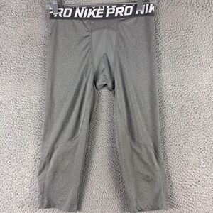 Nike Pro Dri FIT Pants Boys XL Compression Training Tights 3/4‎ Length Athletic